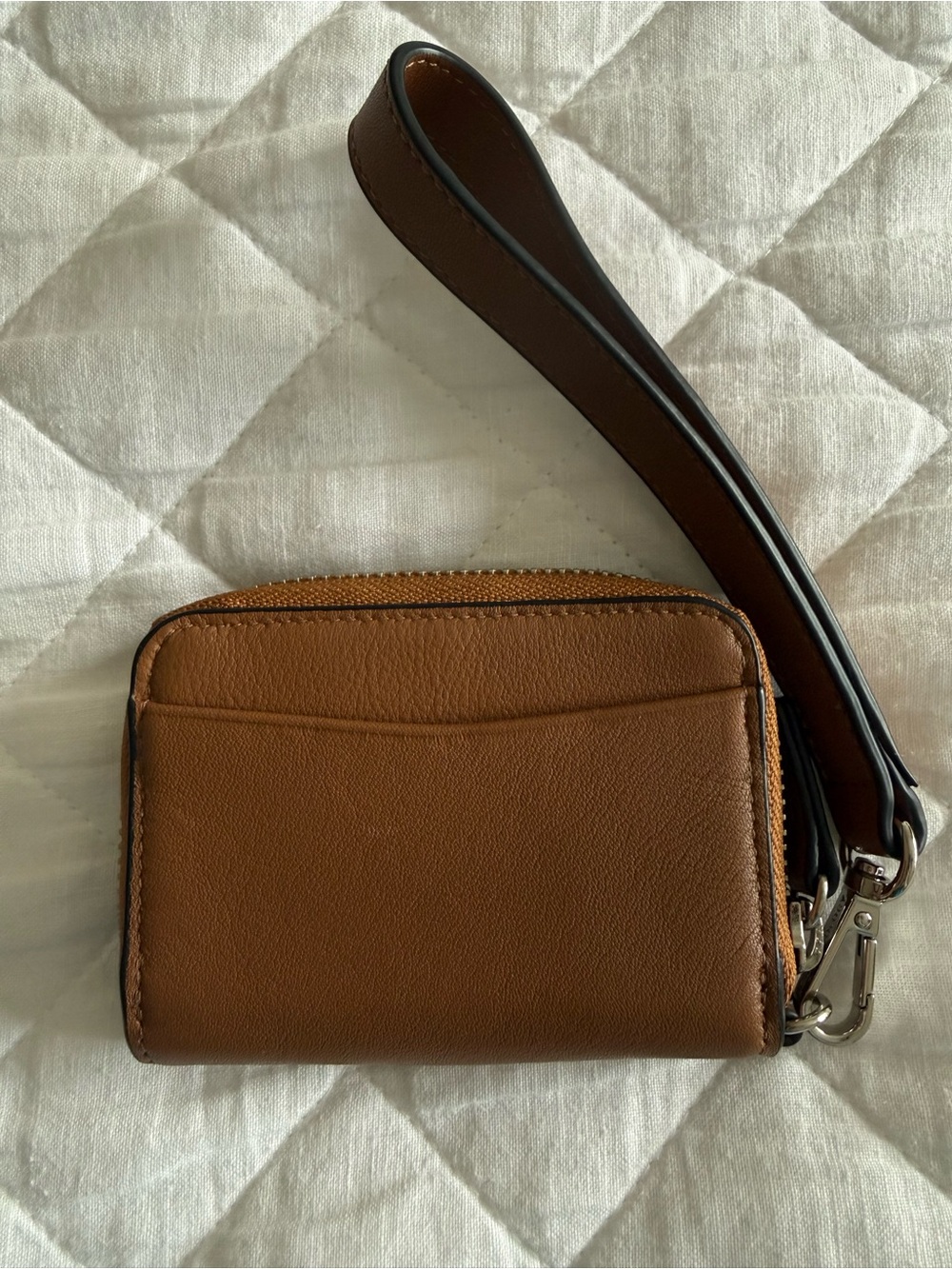 Leatherology Brown Leather Wristlet zippered wallet